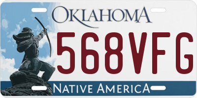 OK license plate 568VFG