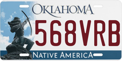 OK license plate 568VRB