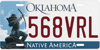 OK license plate 568VRL