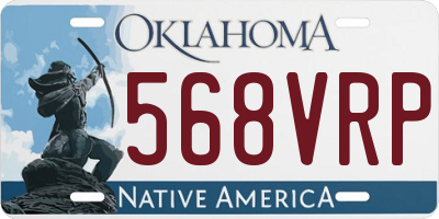 OK license plate 568VRP