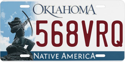 OK license plate 568VRQ