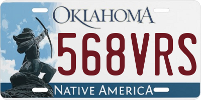 OK license plate 568VRS