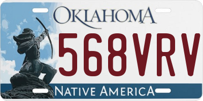 OK license plate 568VRV