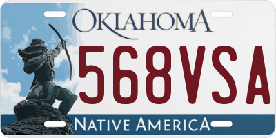 OK license plate 568VSA