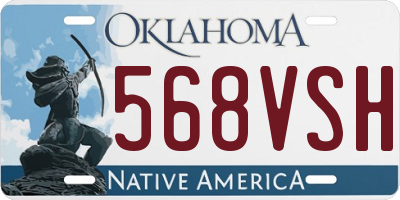 OK license plate 568VSH