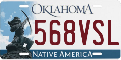 OK license plate 568VSL