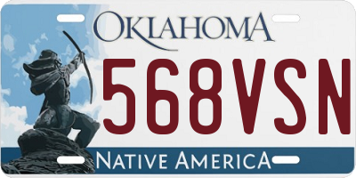 OK license plate 568VSN
