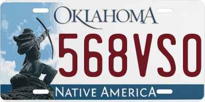 OK license plate 568VSO