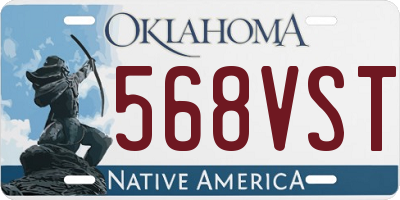 OK license plate 568VST