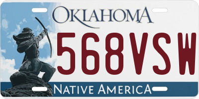 OK license plate 568VSW