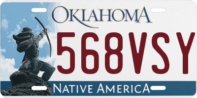 OK license plate 568VSY