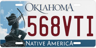 OK license plate 568VTI