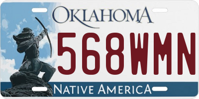 OK license plate 568WMN