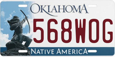 OK license plate 568WOG