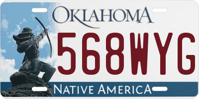 OK license plate 568WYG