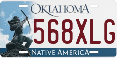OK license plate 568XLG