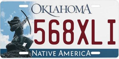 OK license plate 568XLI