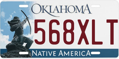 OK license plate 568XLT
