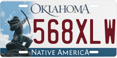 OK license plate 568XLW