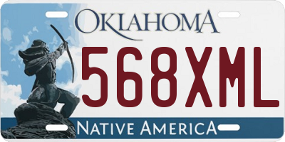 OK license plate 568XML