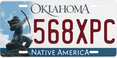 OK license plate 568XPC
