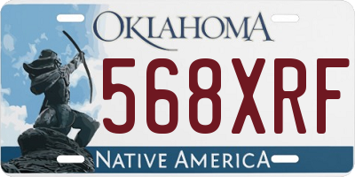 OK license plate 568XRF