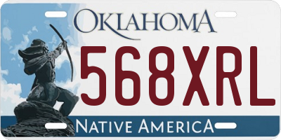 OK license plate 568XRL