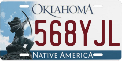 OK license plate 568YJL