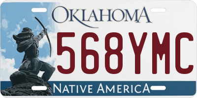 OK license plate 568YMC