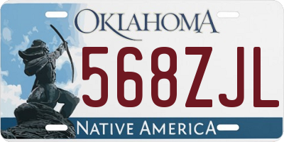 OK license plate 568ZJL