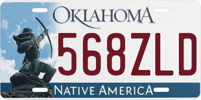 OK license plate 568ZLD