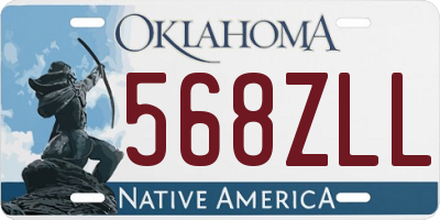 OK license plate 568ZLL