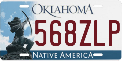 OK license plate 568ZLP