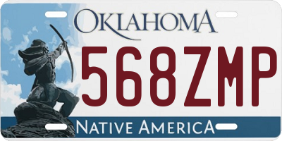 OK license plate 568ZMP