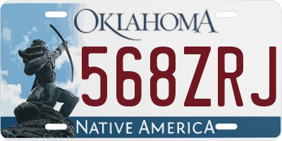OK license plate 568ZRJ