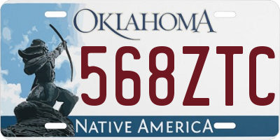 OK license plate 568ZTC