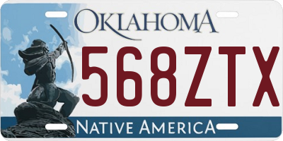 OK license plate 568ZTX