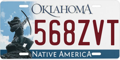 OK license plate 568ZVT