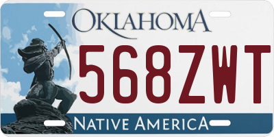 OK license plate 568ZWT
