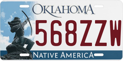 OK license plate 568ZZW