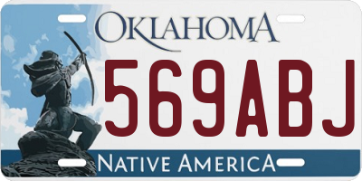 OK license plate 569ABJ