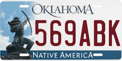OK license plate 569ABK