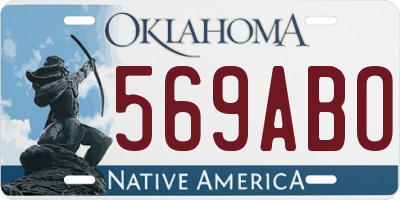 OK license plate 569ABO