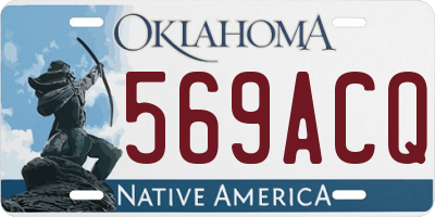 OK license plate 569ACQ