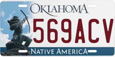 OK license plate 569ACV