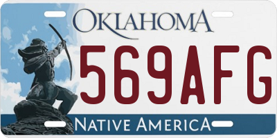 OK license plate 569AFG
