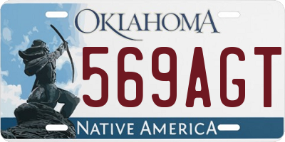 OK license plate 569AGT