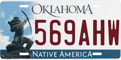 OK license plate 569AHW