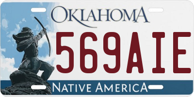 OK license plate 569AIE