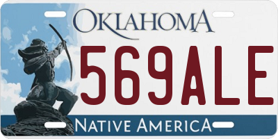 OK license plate 569ALE